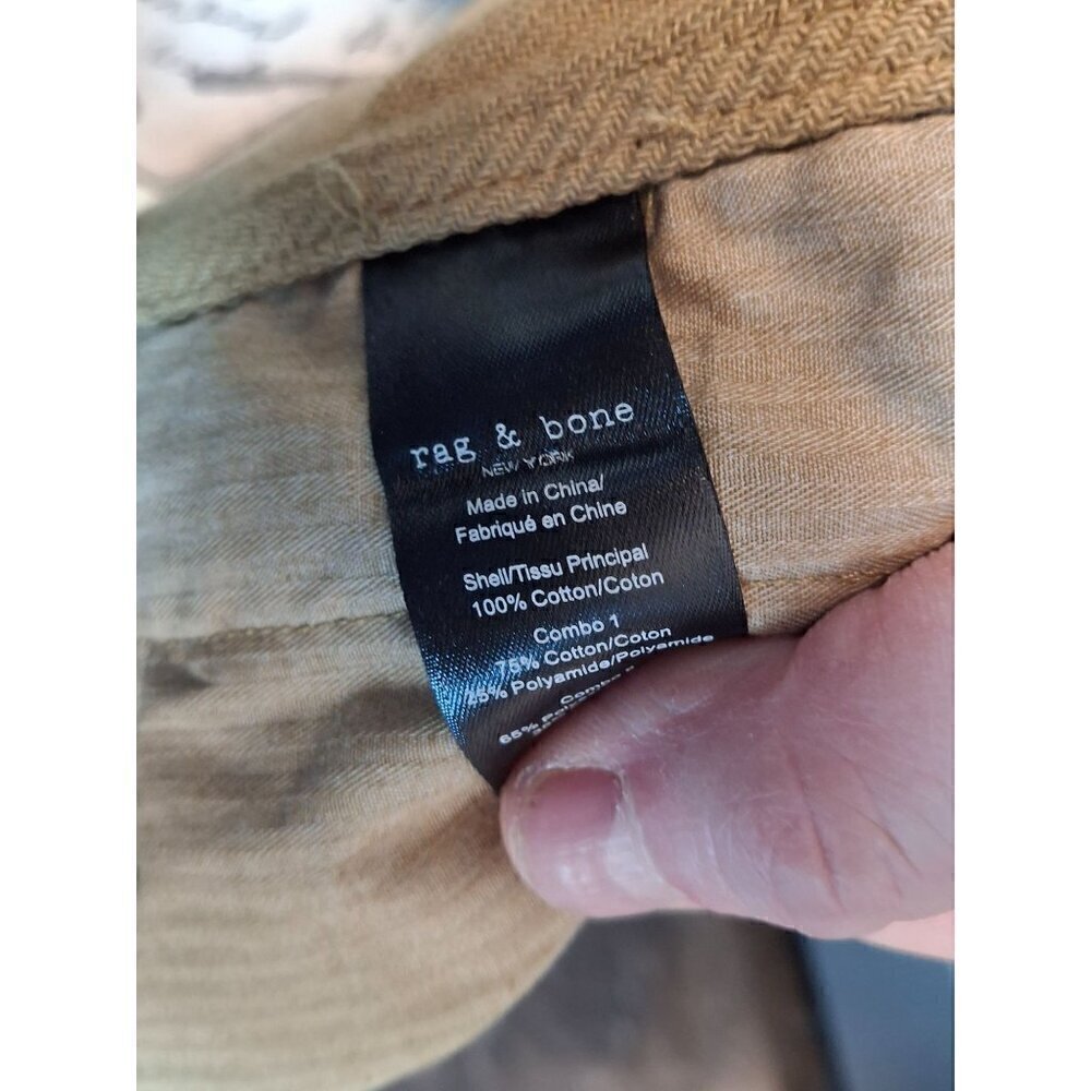 rag & bone Austin Button-Front Relaxed-Fit Ermine Brown Overshirt/Pre-owned, Sz. - Picture 8 of 10